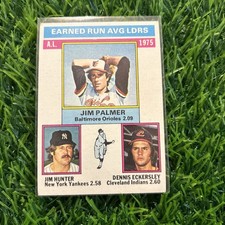 Topps 1976 Earned Run Avg Ldrs #202 Palmer Hunter Eckersley Baseball A95