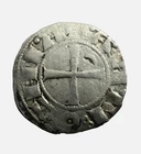 Medieval Crusader - Knight Templar Silver Denier Coin - Bohemond III (1163-1201)