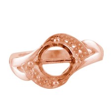 Semi Mount 1.8MM Round Solitaire Women Ring 925 Sterling Silver Rose Plated