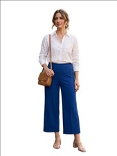 Women's SOHO Blue Cropped Pants M