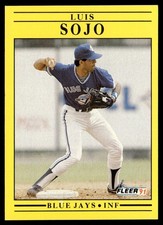 1991 Fleer Luis Sojo Toronto Blue Jays #184