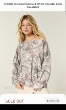 Hollister Feel Good Camo Baggy Sweatshirt Women s Sm-Med