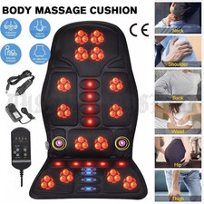 Full Body Massage Cushion Chair Back Neck Massager Seat Shiatsu Massaging Pad AU