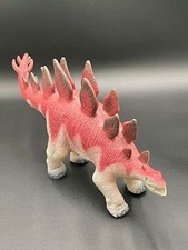 Stegosaur Dinosaur Red Grey Rubber Jumbo Large Figure Toy 2011 17  x 8.5  