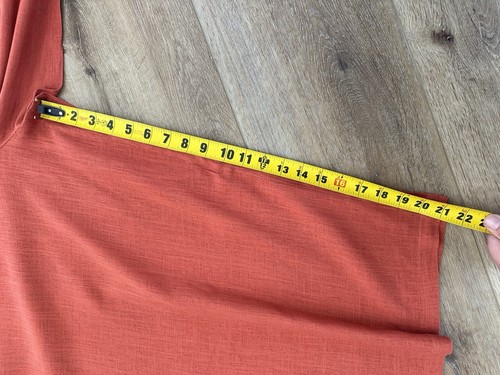 Indigo Thread Co Mujer 3X Pierna Ancha Quemado Naranja Botón Lino Rayón Capri - Imagen 6 de 11