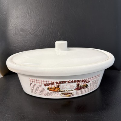 Vintage Rich Beef Casserolle Rezeptschale Classic Retro Geschirr Steingut
