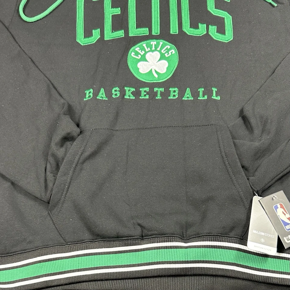 Boston Celtics Men's UNK Pullover Hoodie Size 2XL Black Performance Sweatshirt - Image 4 of 4
