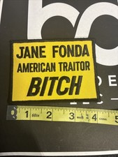 JANE FONDA AMERICA TRAITOR BITCH VIETNAM Military Patch