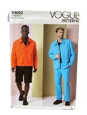 Vogue Patterns V2022 Men's Jackets Shorts Pants BB 44-52 Modern
