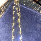 Vintage Nancy & Rise NR Gold Bead Rhinestone Gold Tone Y Necklace — photo 4