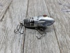 Vintage Heddon Tiny Crazy Crawler FISHING LURE Grey Silver Black Stripes  — photo 5