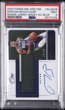 2022 PANINI ONE & ONE RC TAG JSY AUTOS BLUE #RJJMJB MARJON BEAUCHAMP 40/49 PSA 9
