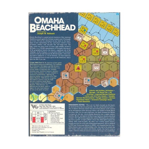 Victory Wargame Omaha Beachhead Box Boxed Game VG/NM - Picture 2 of 2