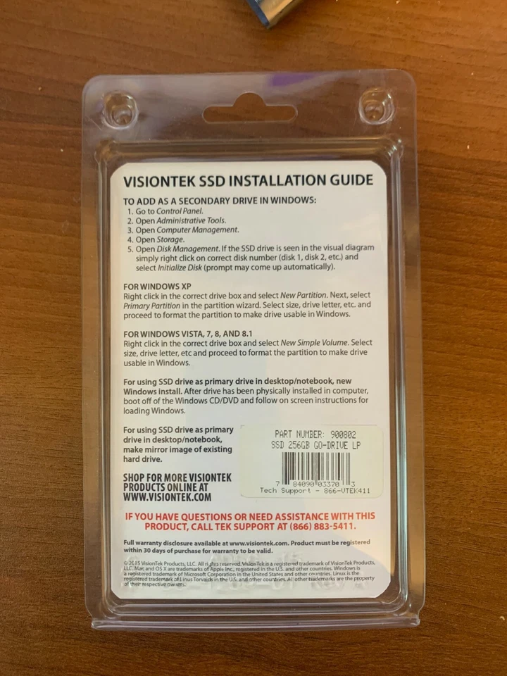 VisionTek 256GB 7mm 2.5 Internal SSD - 900802 - Image 2 of 2