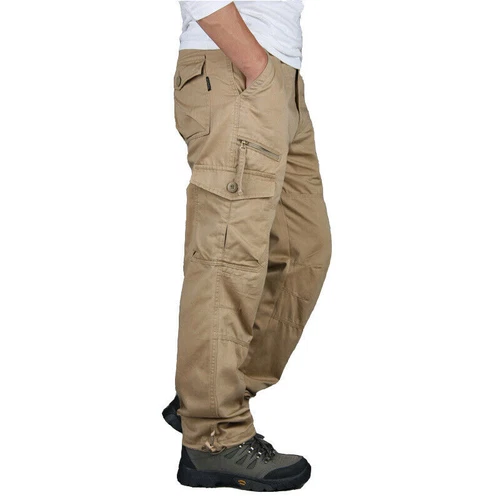 Herren Cargo Freizeit Hose Outdoor Wandern Arbeitshose Hose Workwear Dehnbund DE - Bild 21 von 21