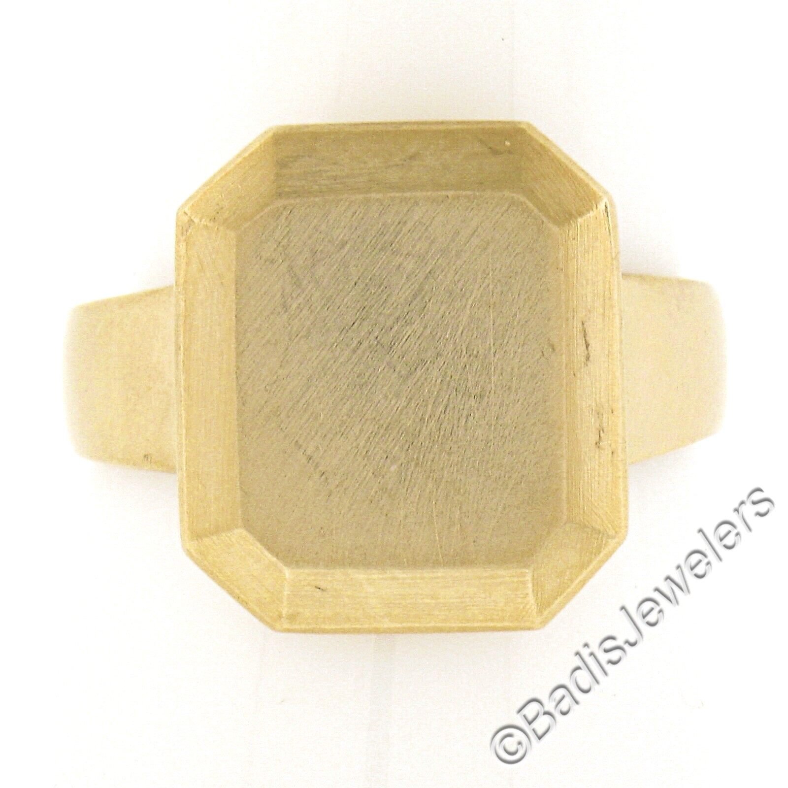 Solid 14K Yellow Gold Rectangular Engravable Cent… - image 1
