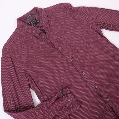 Denim and flower slim fit size m button down - 第 1/4 張圖片