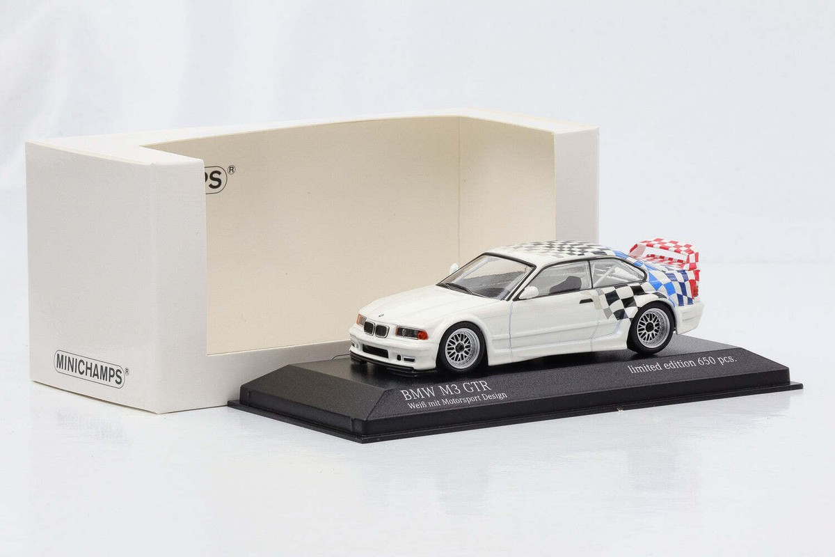 BMW M3 GTR E36 1993 White Motorsport Design Minichamps