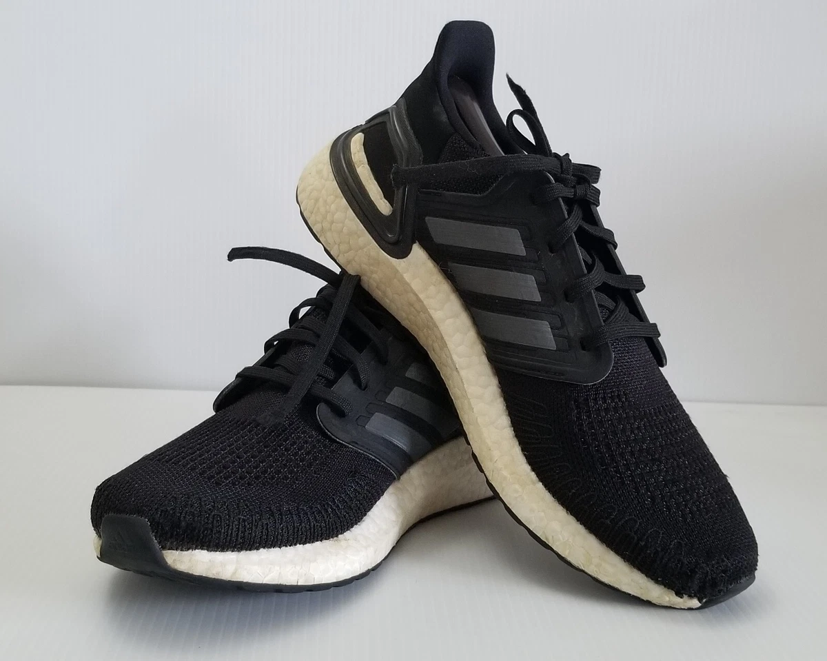 Adidas Ultraboost 20 EF1043 Running Shoes Black Night Metallic White Mens 8.5