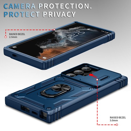 For Samsung Galaxy S22 Ultra/S22/+ Case Shockproof Slide Camera Ring Stand Cover - Picture 48 of 54