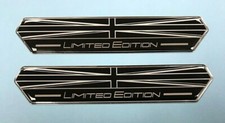 2 x Union Jack Limited Edition Black & White 100mm Car Stickers GLOSS DOMED GEL