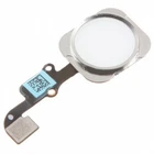 White Silver Home Button With Flex Cable Touch ID For iPhone 6 4.7"