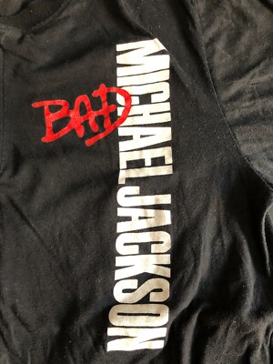 Michael Jackson original vintage BAD Promo Henley Single Stitch
