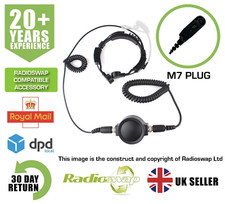 HEAVY DUTY THROAT MIC FITS MOTOROLA DP3400 DP3600 DP4400 DP4800 TWO WAY RADIO