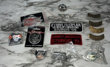 NEW used Pin Lot HOG Harley Davidson Owners Group Rocker Badge Sturgis Patches