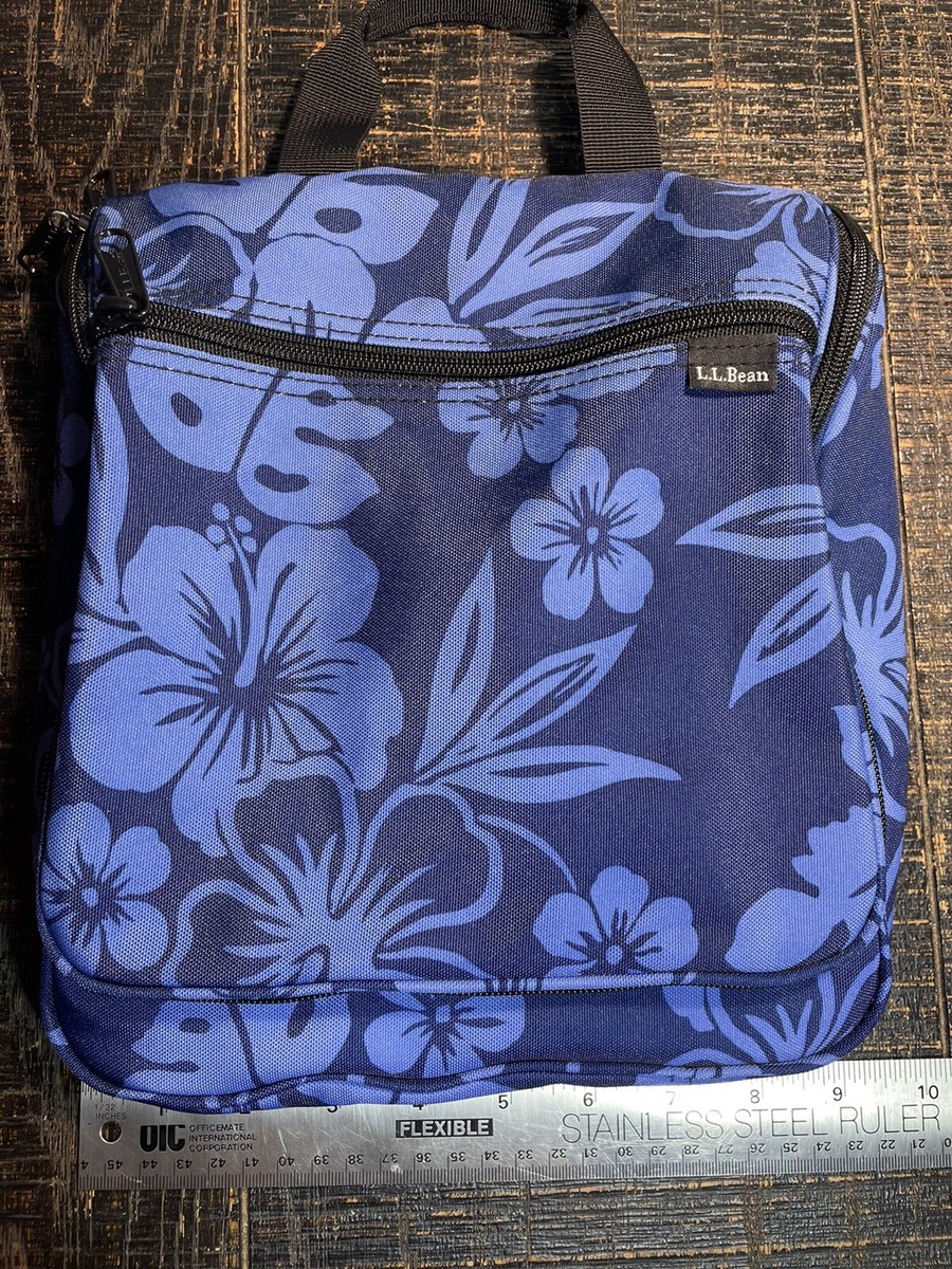 LL Bean Hanging Travel Toiletry Organizing Bag Navy Blue