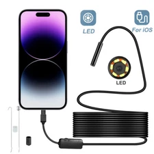 Endoscope Snake Cam Inspection Camera iOS iPhone 14/13/12/11 Android Underwater