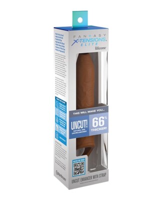FANTASY X-TENSIONS ELITE UNCUT 7 INCH SLEEVE  EXTENSION GIRTH ENHANCER