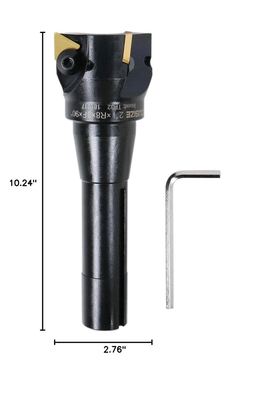 Shars 1-1/2" 90 Degree Indexable End Mill With R8 Shank - Includes 3 TPG32 Carbide Inserts