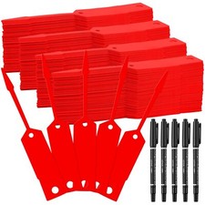 2000 Pcs Self Locking Arrow Key Tags Car Key Labels with Black Pens for Office