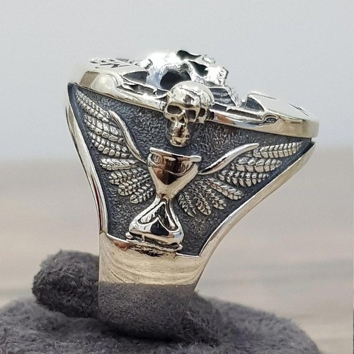 Anillo de plata calavera Memento Mori - Imagen 5 de 5
