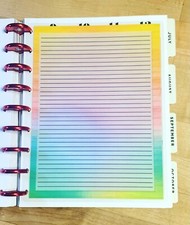 Lined Notes Lists Dashboard for use with Classic Happy Planner