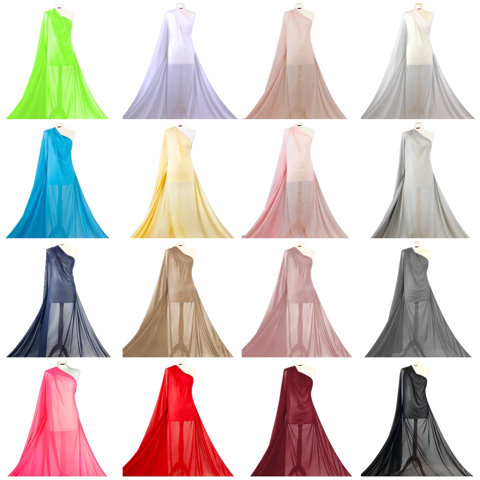 Tecido Power Net Premium Transparente 4 Vias Forro de Malha Elástica Material de Costura - Imagem 2 de 3