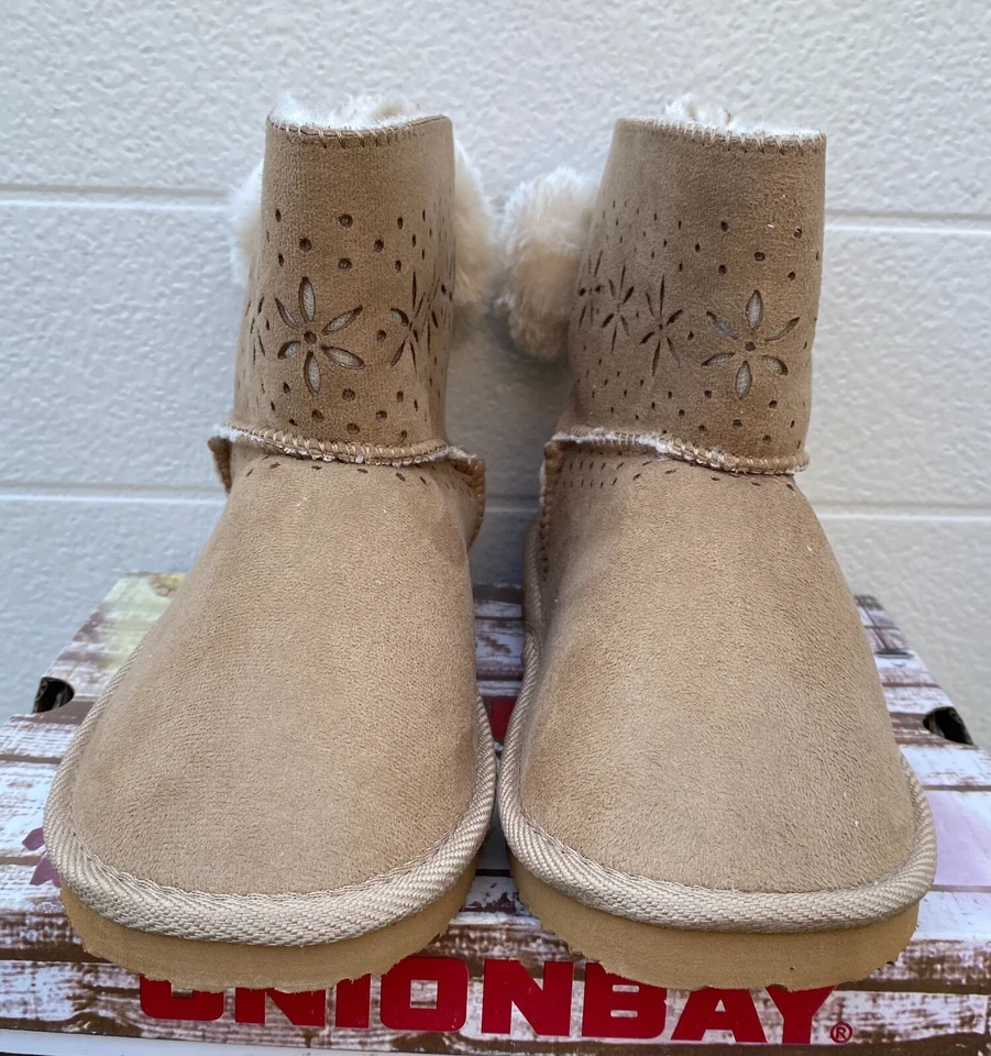 Желтовато-коричневые сапоги для девочек Unionbay Shannon-G размер 4 USS4 - Изображение 2 из 4