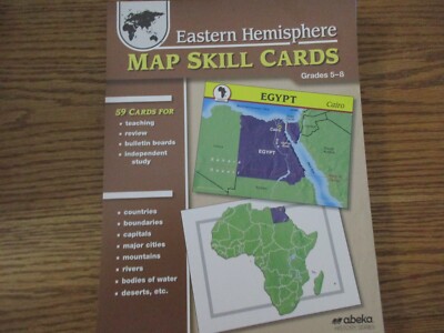 ABeka Eastern Hemisphere Map Skill Cards (complete set) (grades 5-8)