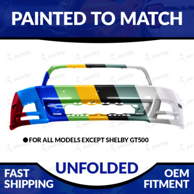 NEW Painted Unfolded Front Bumper For 2013 2014 Ford Mustang Non Shelby GT500