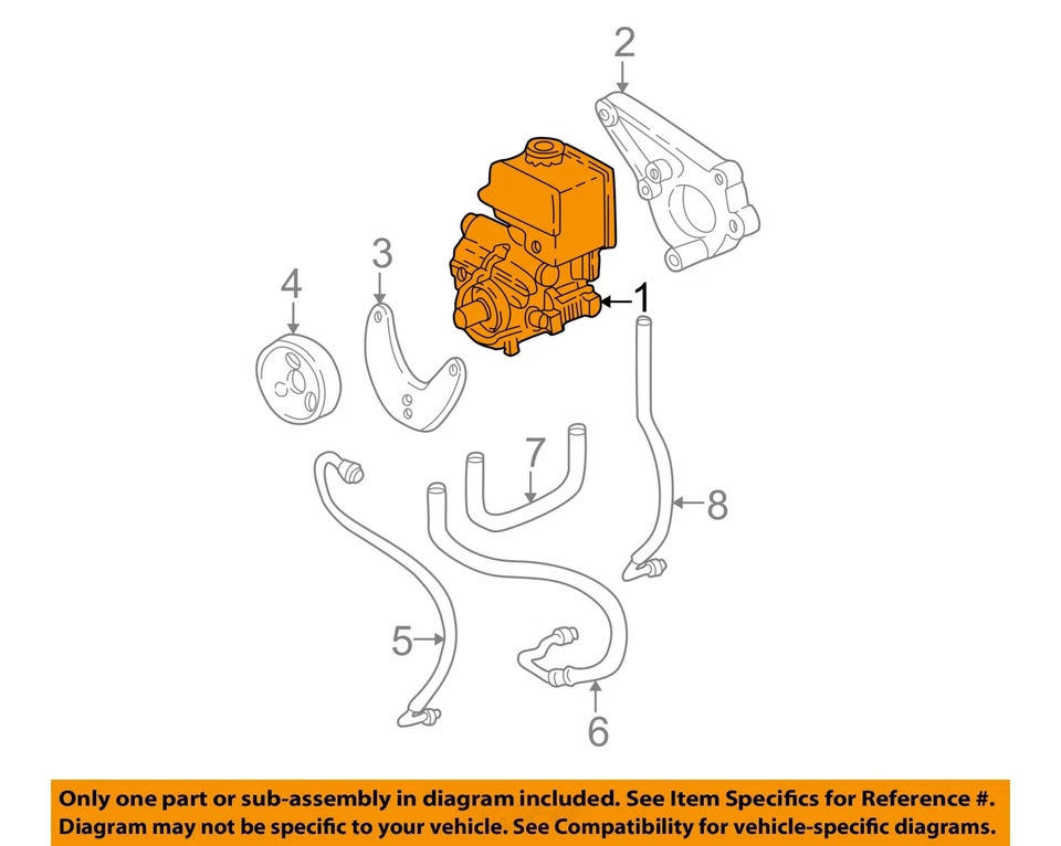 Б/у насос гидроусилителя руля подходит: 2001 Chevrolet Camaro 5.7 класса A - Изображение 3 из 4