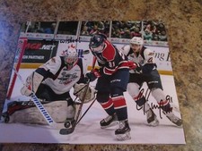 COLE PERFETTI AUTOGRAPHED 8X10 MATTE PHOTO SAGINAW SPIRIT INSCRIBED (C)