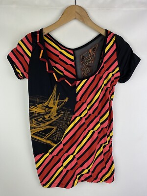 Save The Queen ladies overprinted short sleeve t shirt size ~M