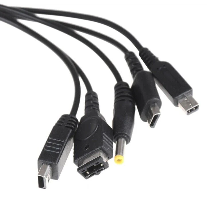 5-in-1 Charging Cable for Handheld Consoles DS GBA SP WII U PSP - Image 3 of 3