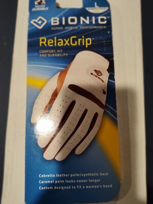 Bionic Relaxgrip Golf Glove Ladies Large Right Glove White