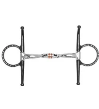 NY Tack 5" Western Full Cheek Copper Inlaid Peanut Lozenge Snaffle Horse Bit