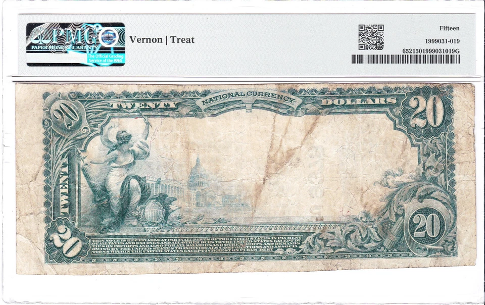 $20 1902 PB National HOLLISTER California CA 🇺🇸 Extremely Rare 🇺🇸 - Image 2 of 2