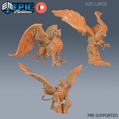 Griffin, Dungeons and Dragon Miniatur, D&D Fantasy Wargaming 28mm scale Gryphon