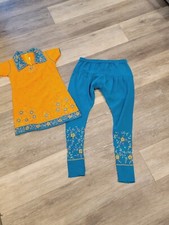 Indian Traditional Fancy Stylish Party Wear Girls Embroidered Set Sz 24 4-5 