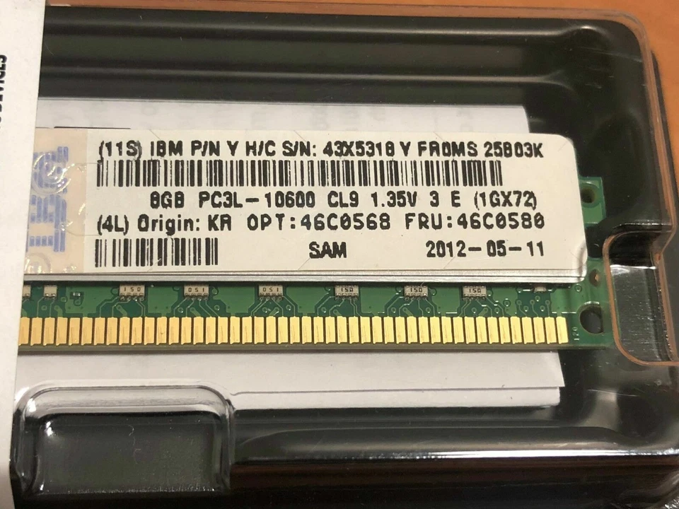 NEW SAMSUNG IBM 16GB (2X8GB) 2RX4 PC3-10600 MEMORY 46C0568 46C0580 43X5318 - Image 4 of 4